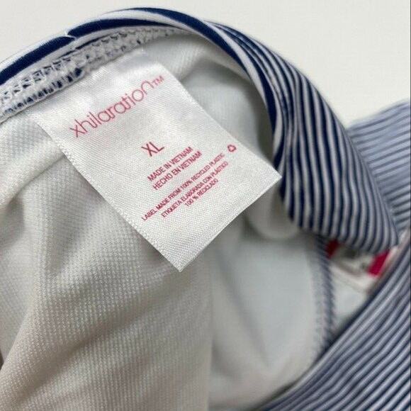 Xhilaration Cheeky Bikini Bottom Navy Blue White Stripe XL - Picture 3 of 5